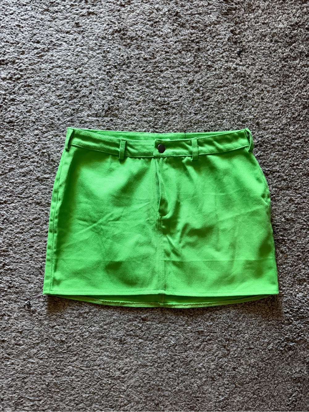 Lirika Matoshi Green Denim Mini Skirt